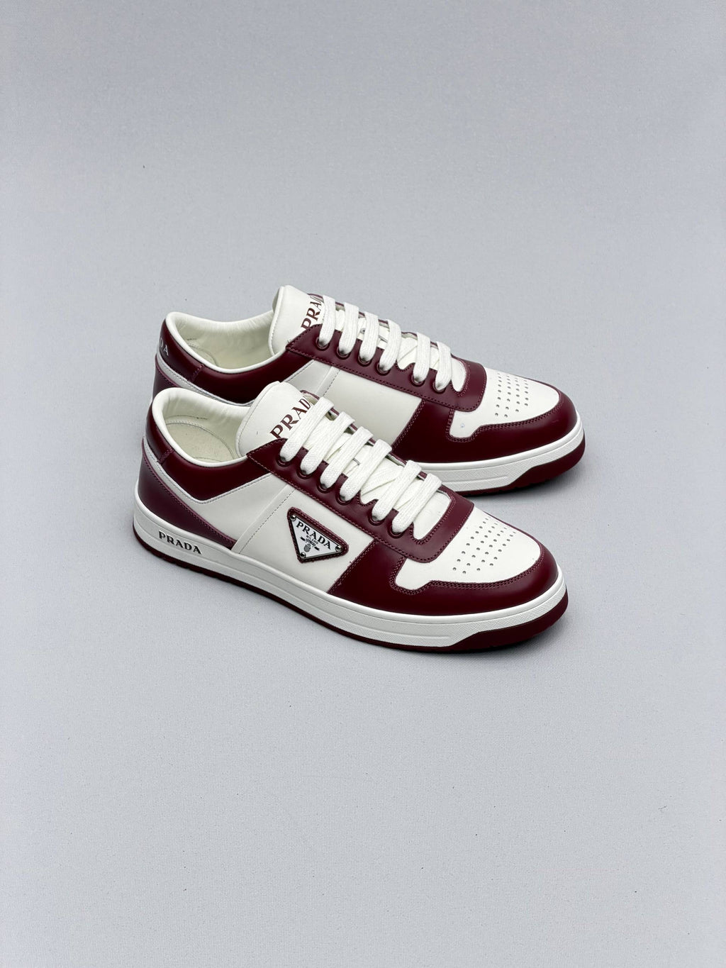 Prda Downtown Leather Sneakers Black White
