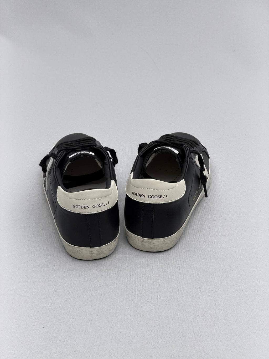 Golden Ball Sandals Classic Black - White star details