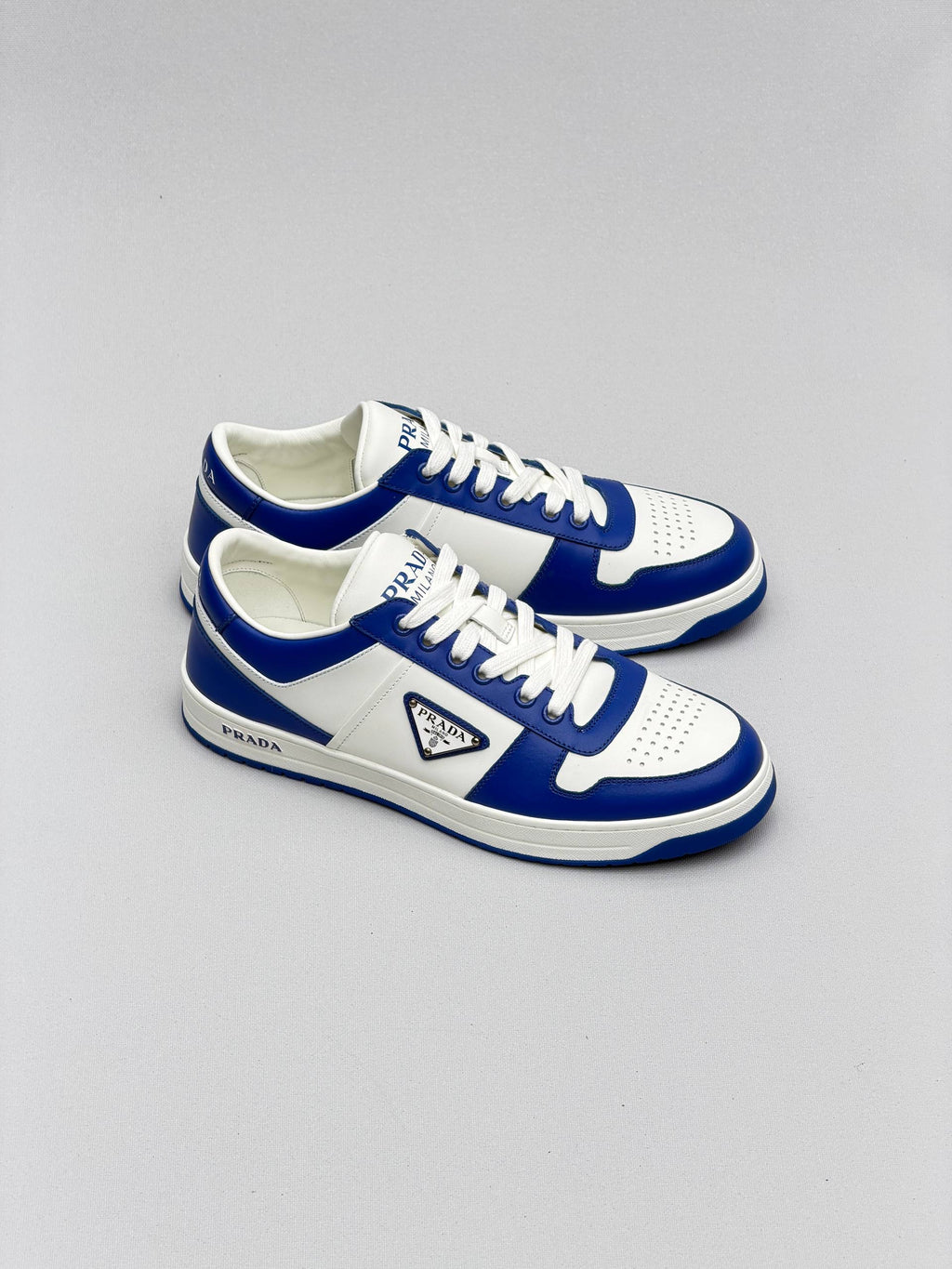 Prda Downtown Leather Sneakers Blue