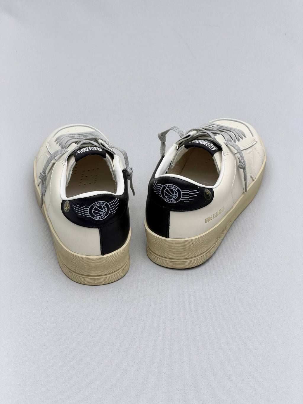 Golden Ball Sandals White - Grey Star