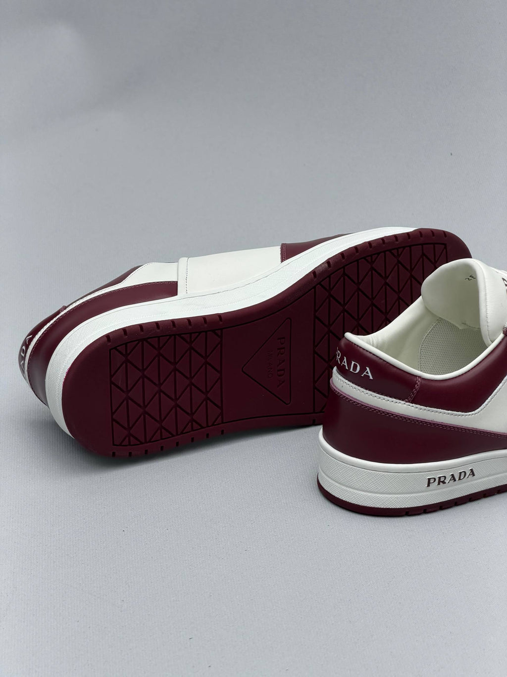 Prda Downtown Leather Sneakers Black White