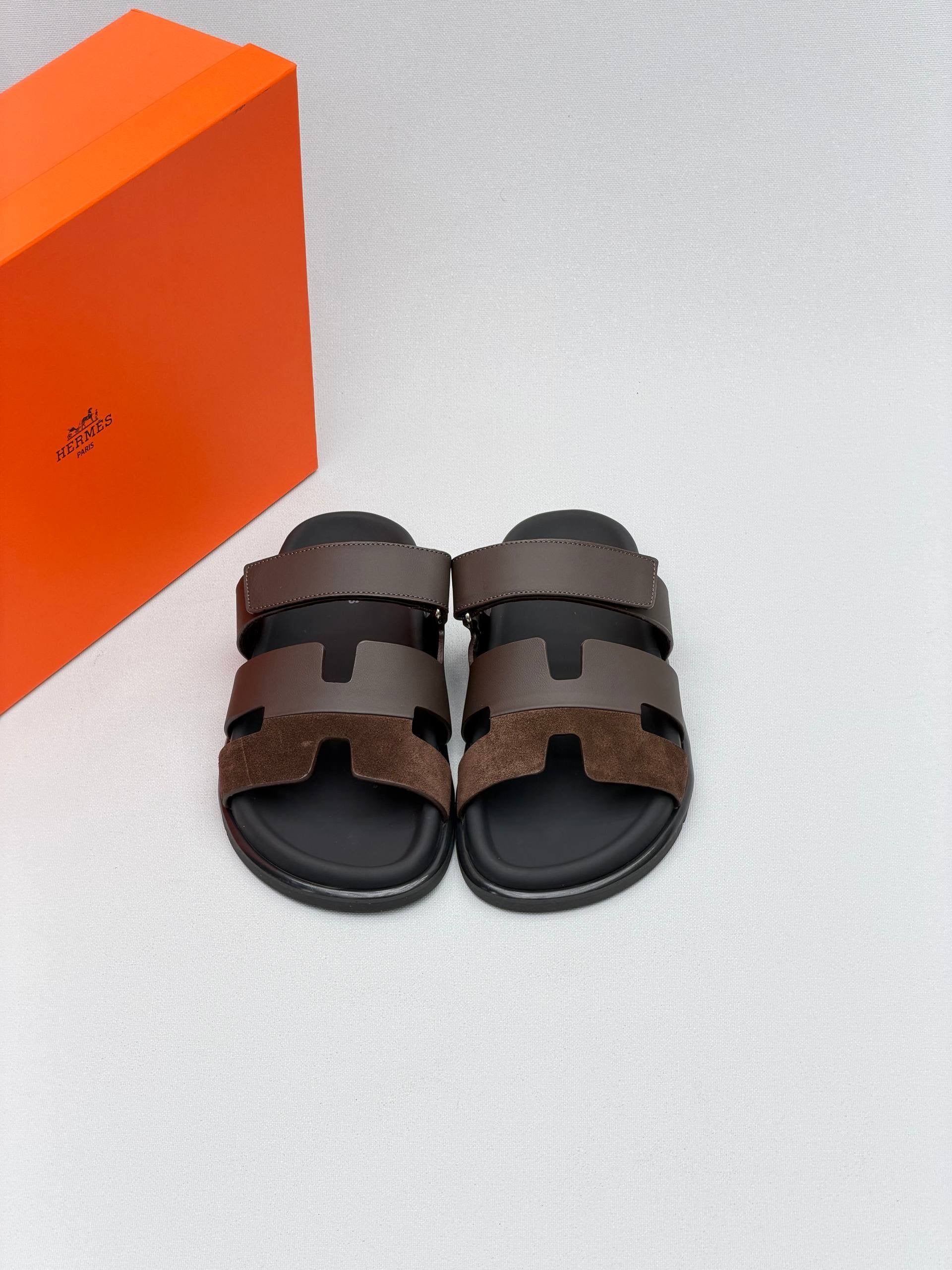 Hrms - Men’s Chypre Sandals in Dark Brown