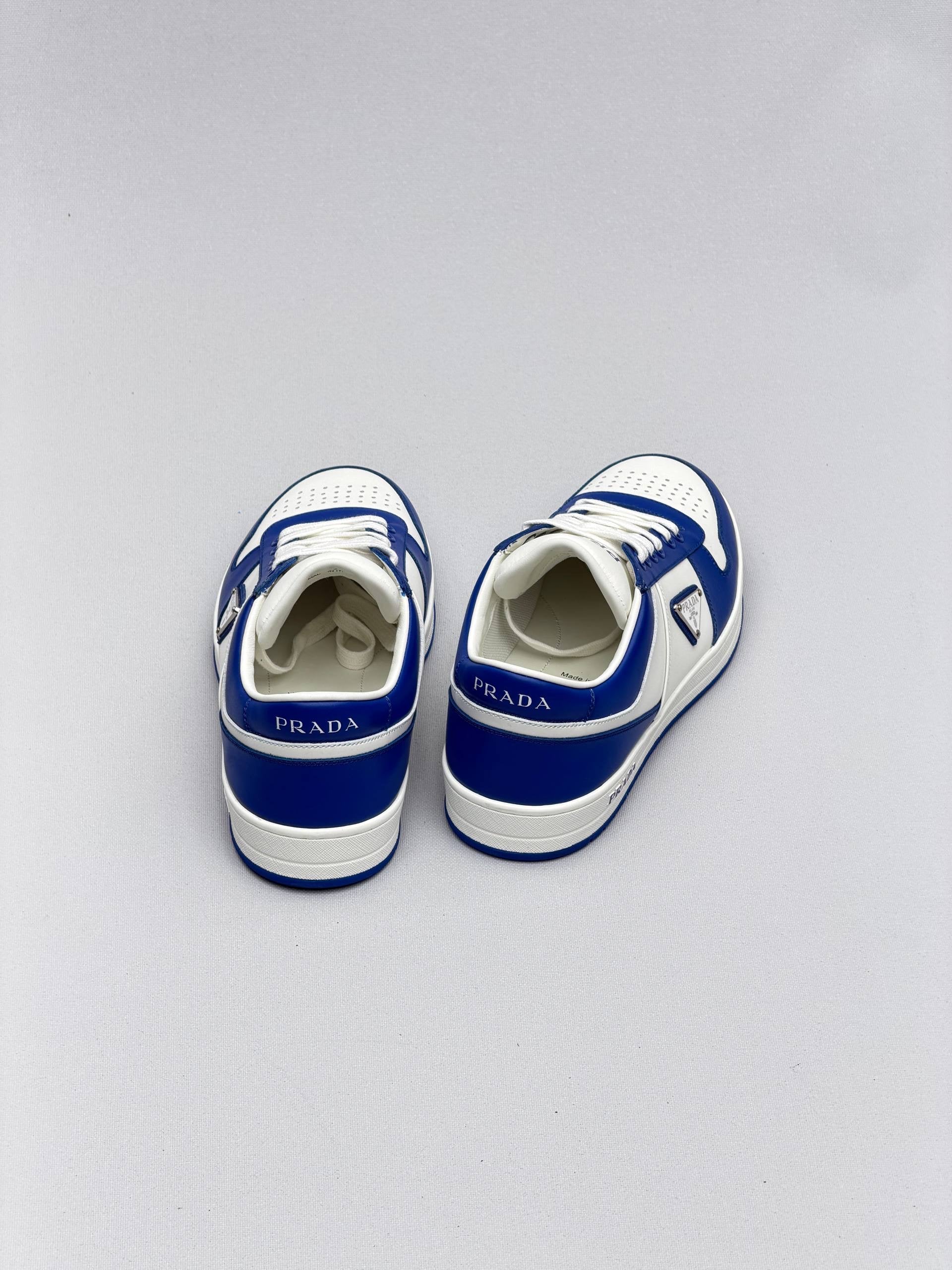 Prda Downtown Leather Sneakers Blue