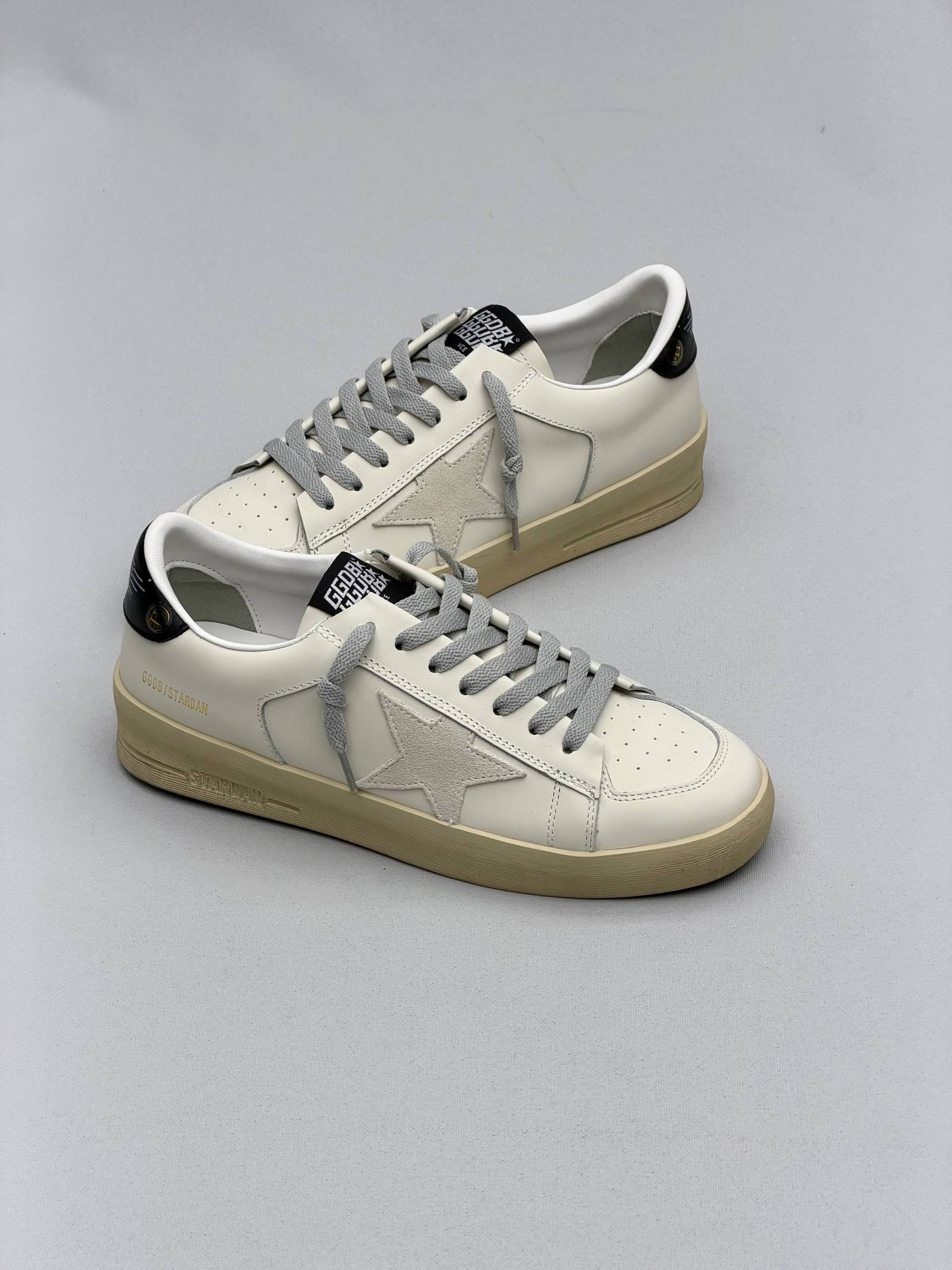 Golden Ball Sandals White - Grey Star