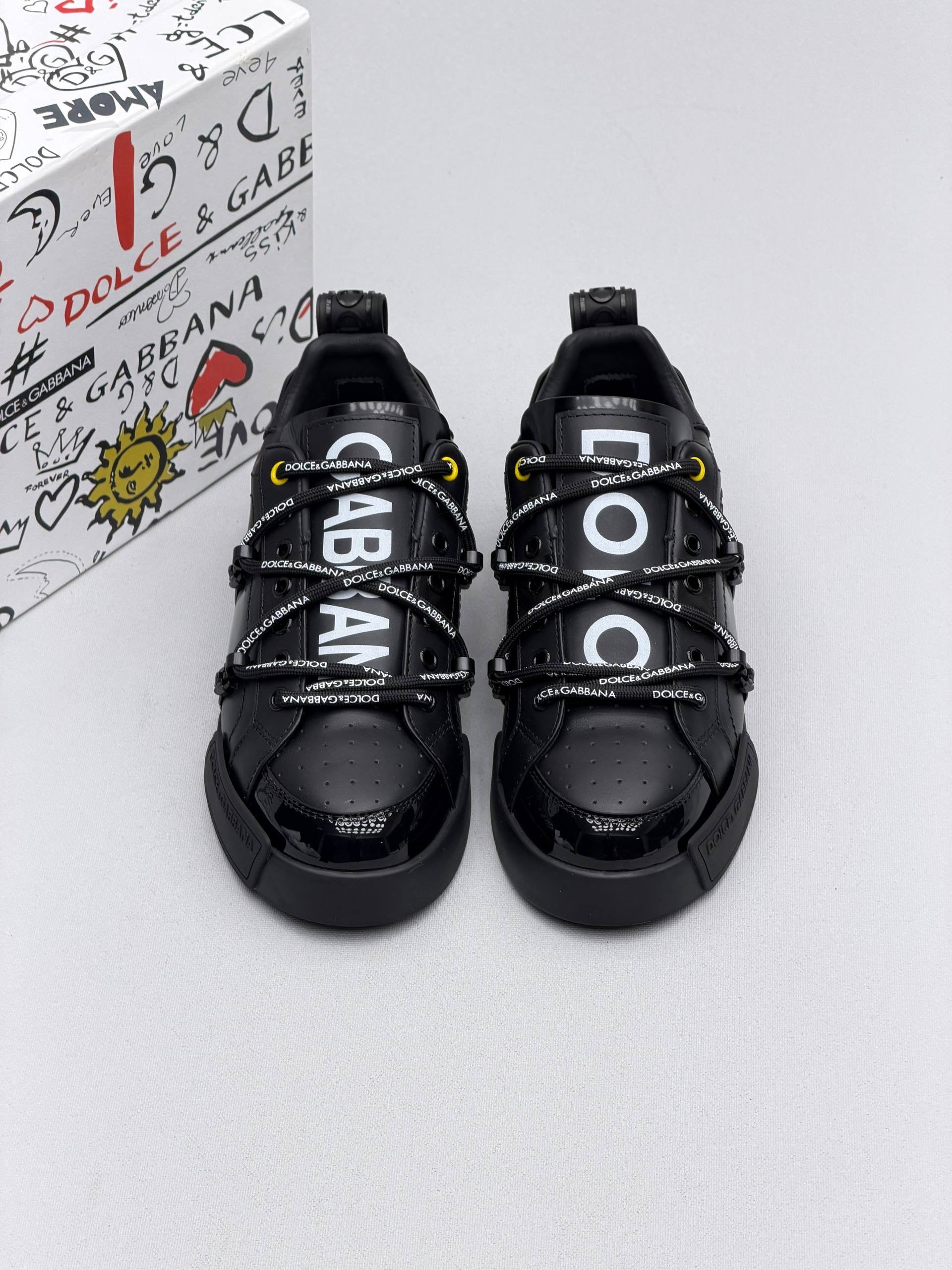 DG Men’s Black Logo print Shoes
