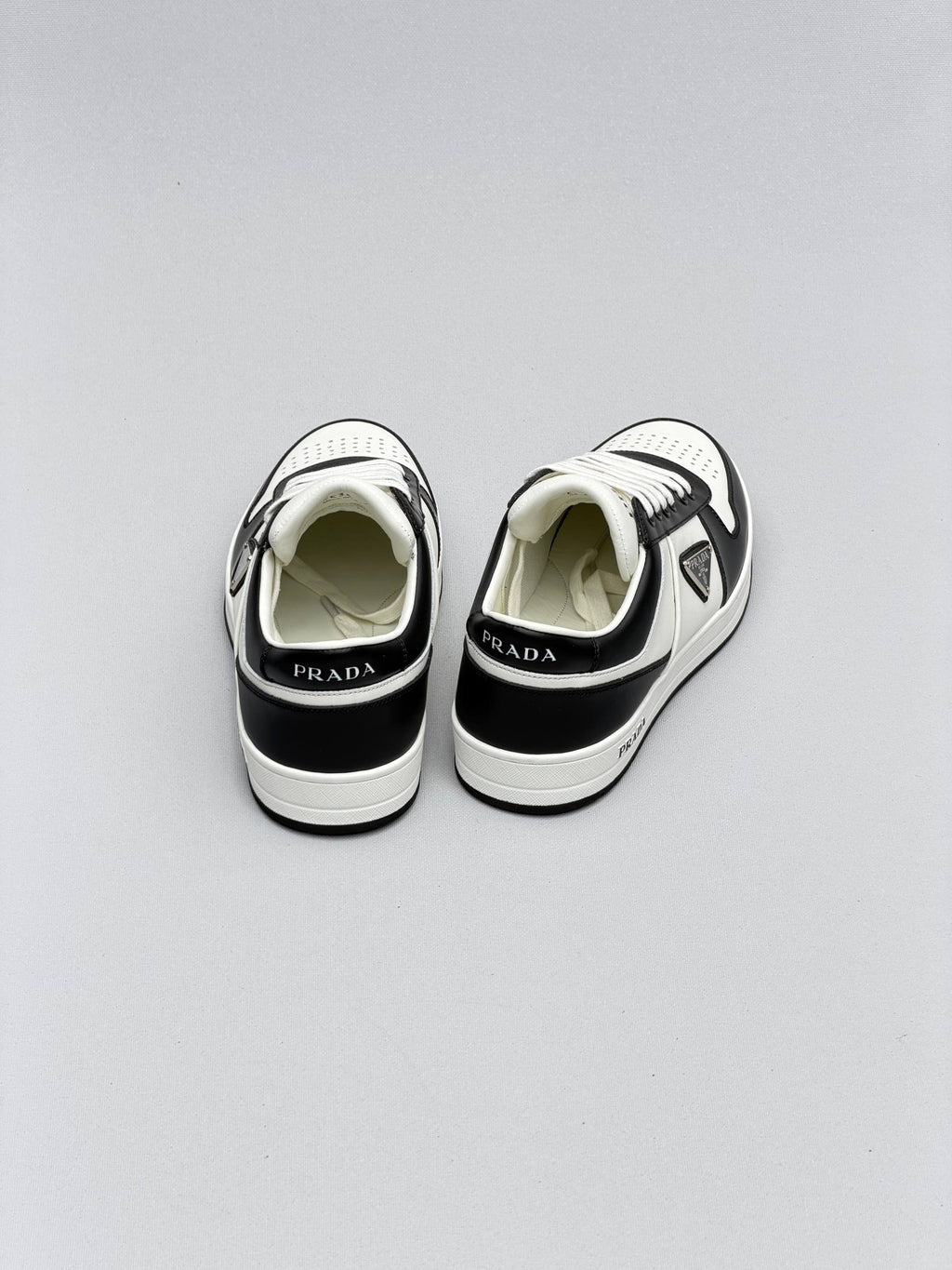 Prda Downtown Leather Sneakers Print Black Logo