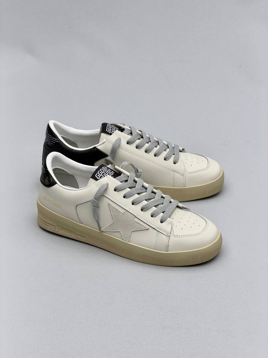Golden Ball Sandals White - Grey Star